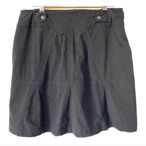 Women's Athleta Hit The Trails Nylon Skort Athletic Golf Hiking Outdoor Charcoal